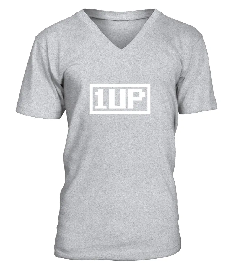 1 UP FUNNY VIDEO GAME TSHIRT CAMISETA CUELLO EN V UNISEX