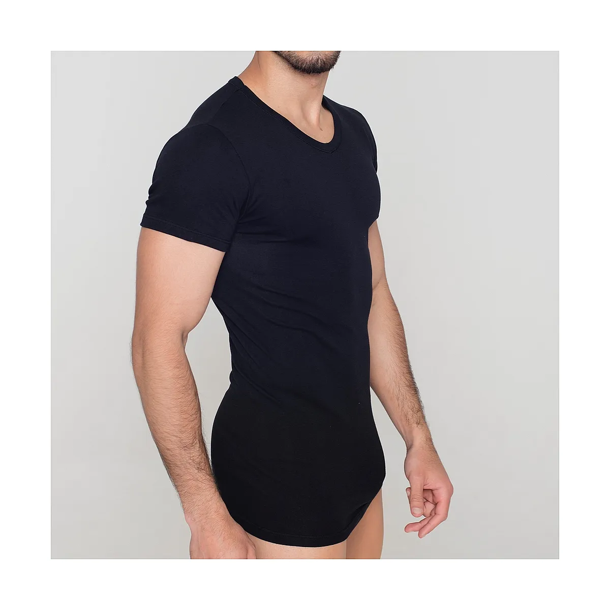 5203 CAMISETA MANGA CORTA  ELÁSTICA CUELLO PICO