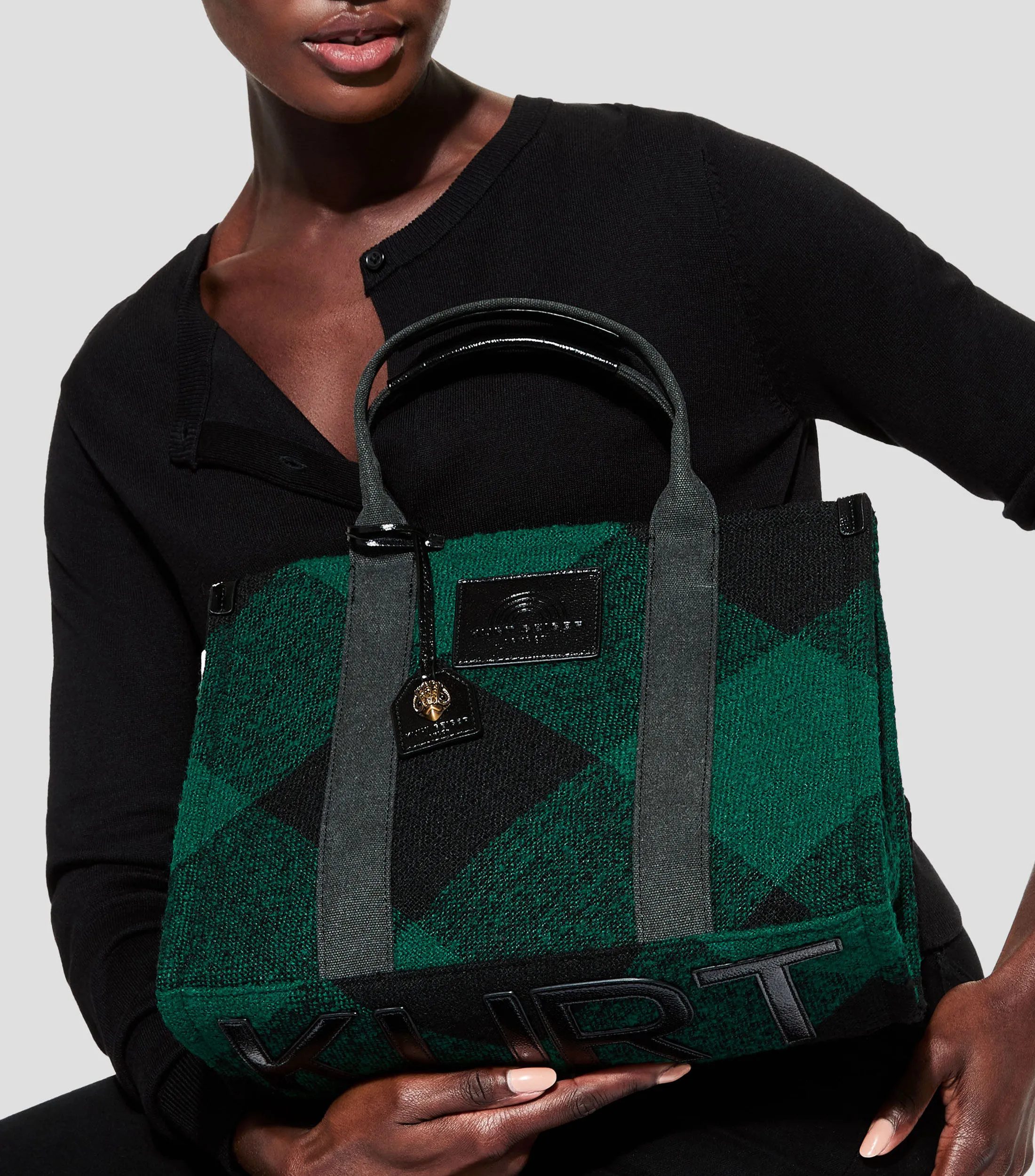 9355_Kurt Geiger Bolso Tote cuadros Mujer