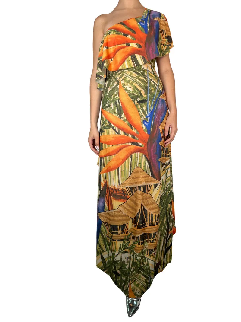 AGUA DE COCO Vestido Manga Asimétrica