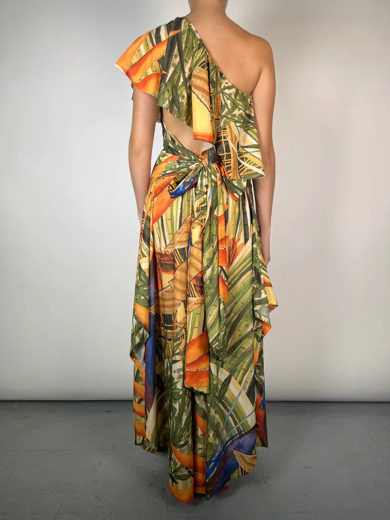 AGUA DE COCO Vestido Manga Asimétrica