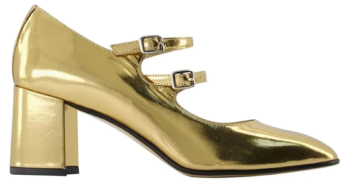 ALICE PUMPS  CAREL  ORO SPECCHIO  CUERO METáLICO 