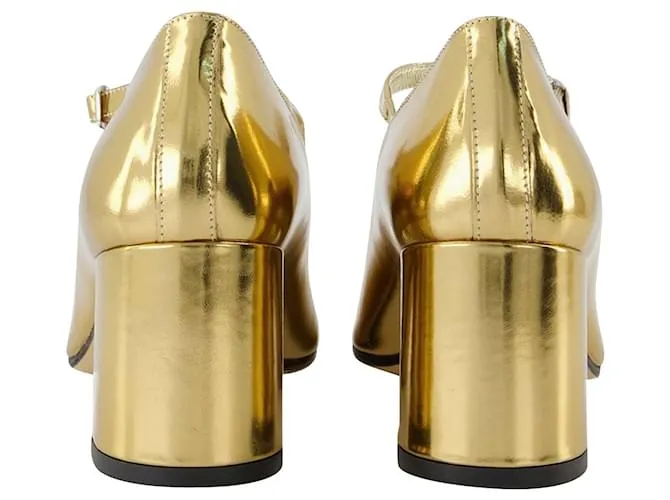 ALICE PUMPS  CAREL  ORO SPECCHIO  CUERO METáLICO 