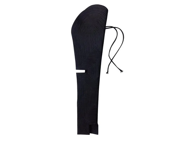 Ann Demeulemeester conjunto de mangas de cuero negro 