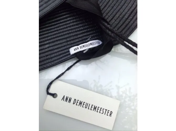 Ann Demeulemeester conjunto de mangas de cuero negro 