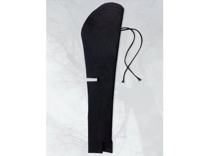 Ann Demeulemeester conjunto de mangas de cuero negro 