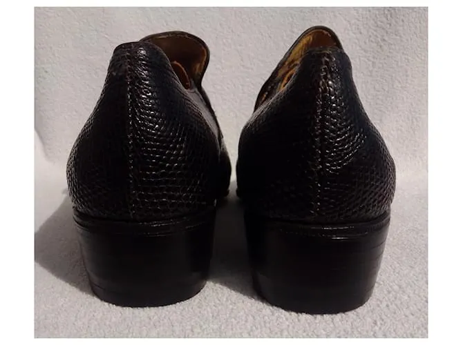 Autre Marque Pisos de cuero exótico Negro 