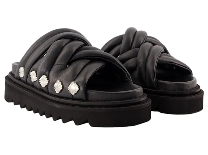 AUTRE MARQUE SANDALIAS AJ1345  TOGA PULLA  CUERO  NEGRO 