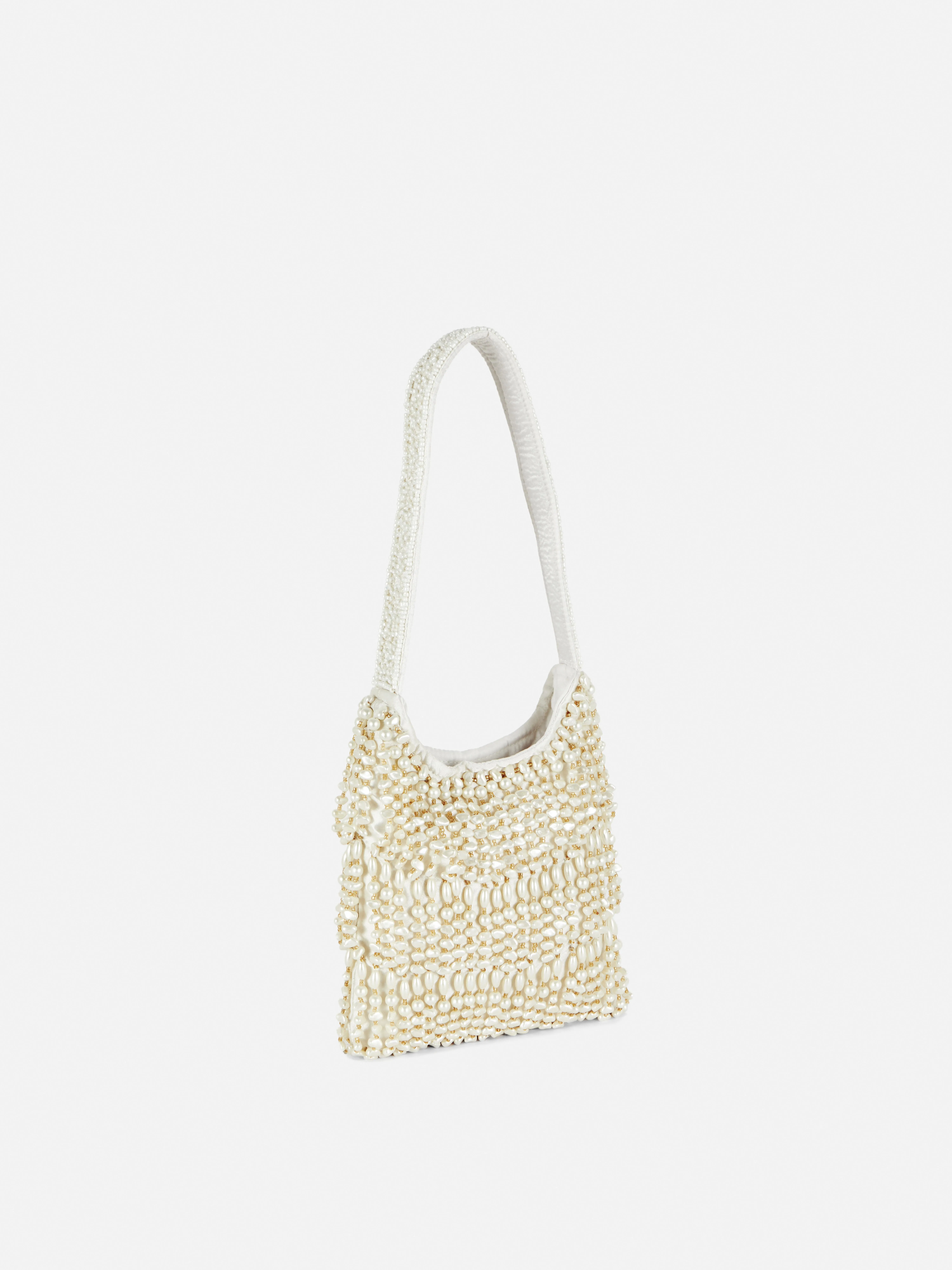 Bandolera con perlas sintéticas