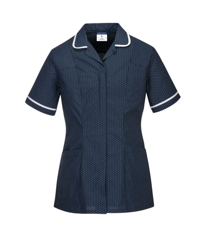 Batín para mujer mujer doméstico Classic Care sarga elástica KIngsmill diseño con topos PORTWEST LW19