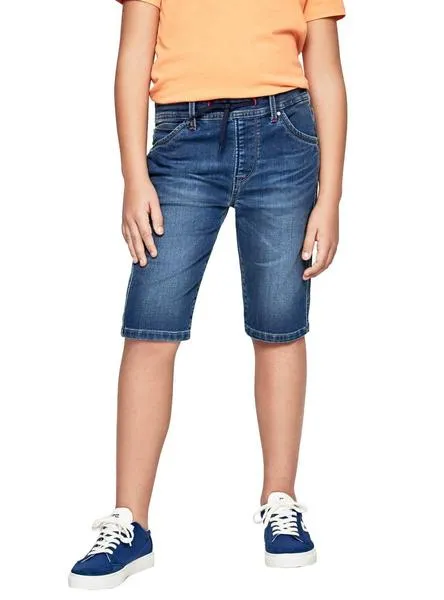 bermuda pepe jeans gene azul para niño