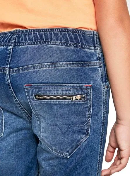 bermuda pepe jeans gene azul para niño