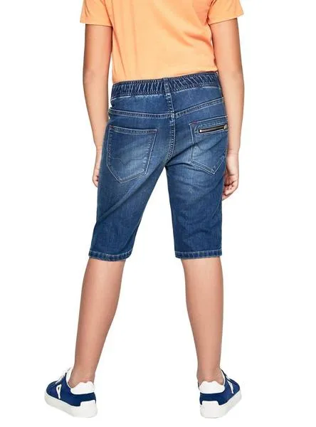 bermuda pepe jeans gene azul para niño