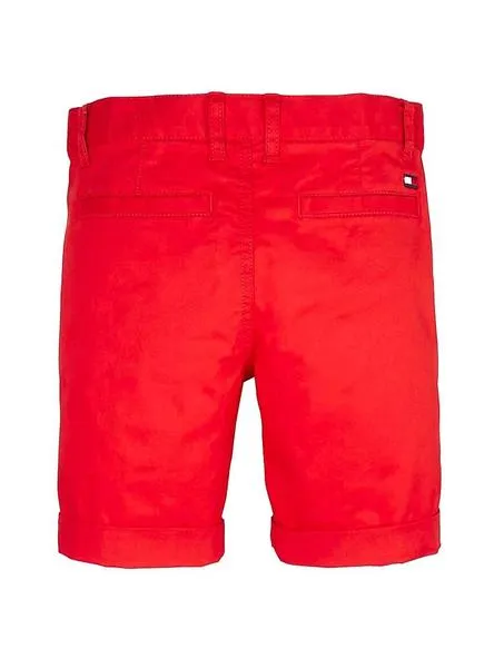 bermuda tommy hilfiger chino rojo para niño