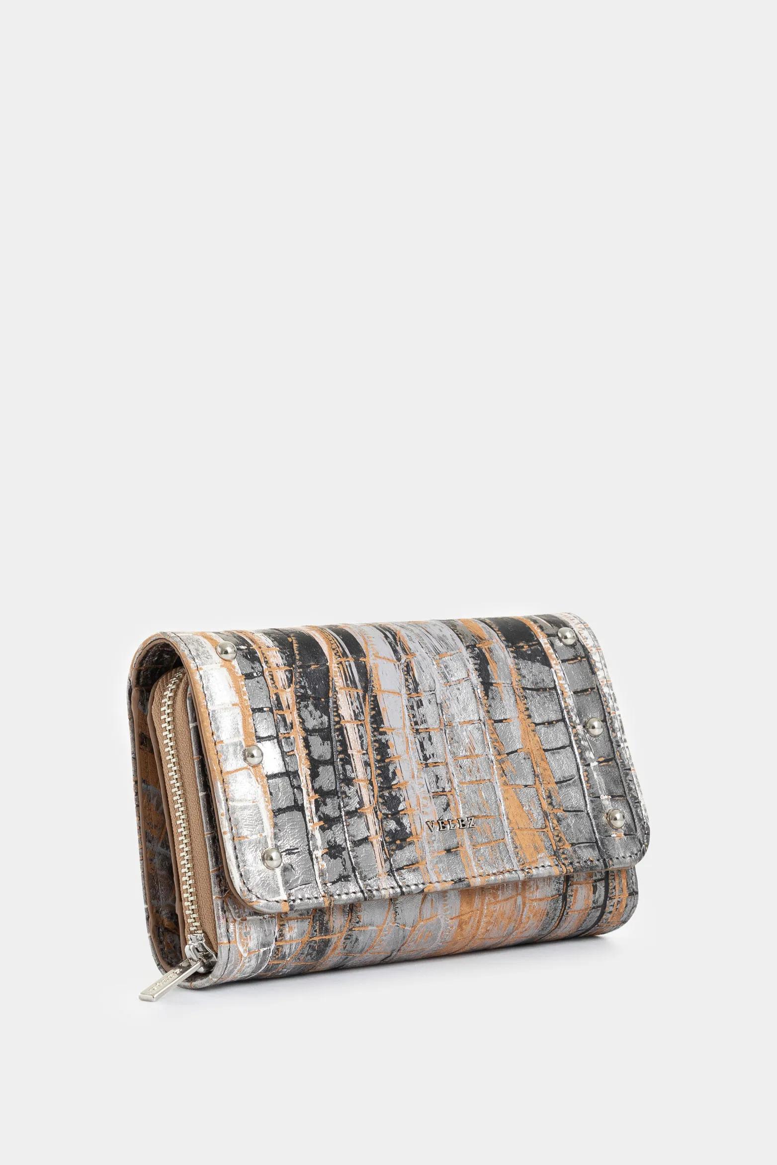 Billetera Palma de cuero para mujer detalle taches