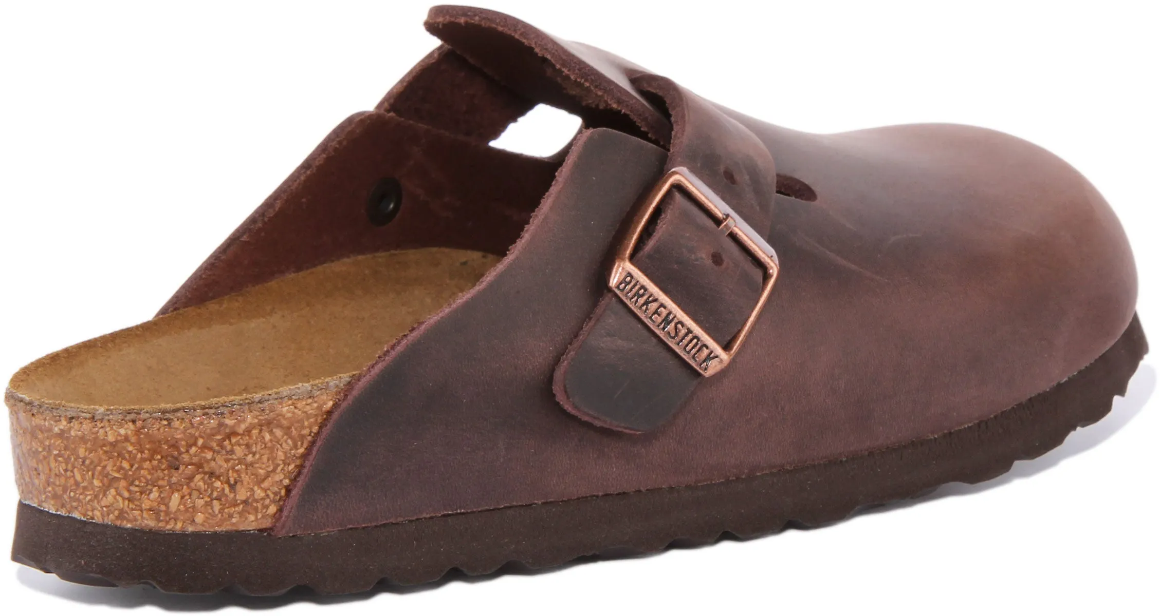 Birkenstock Boston NL en cuero negro | Ajuste estrecho
