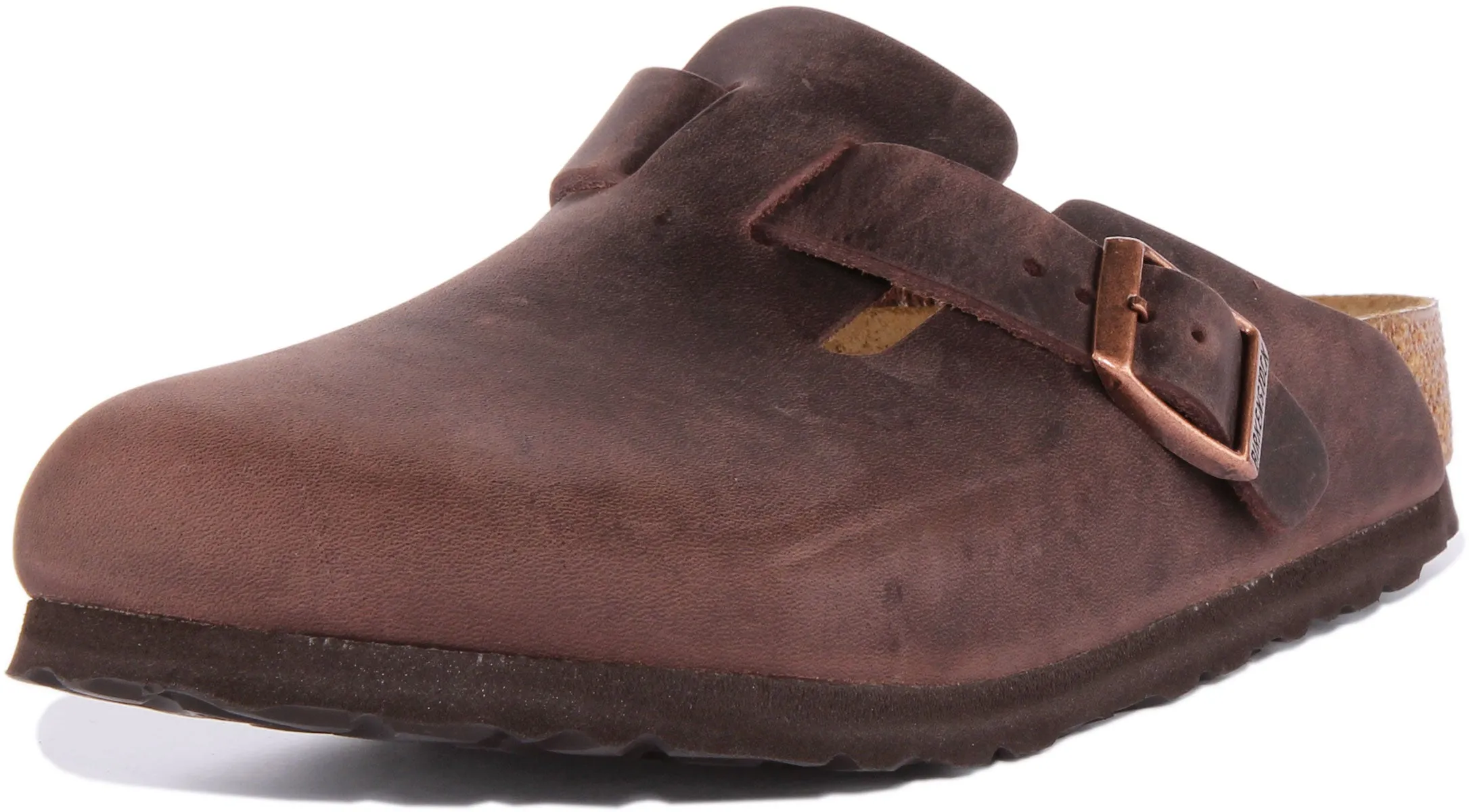 Birkenstock Boston NL en cuero negro | Ajuste estrecho