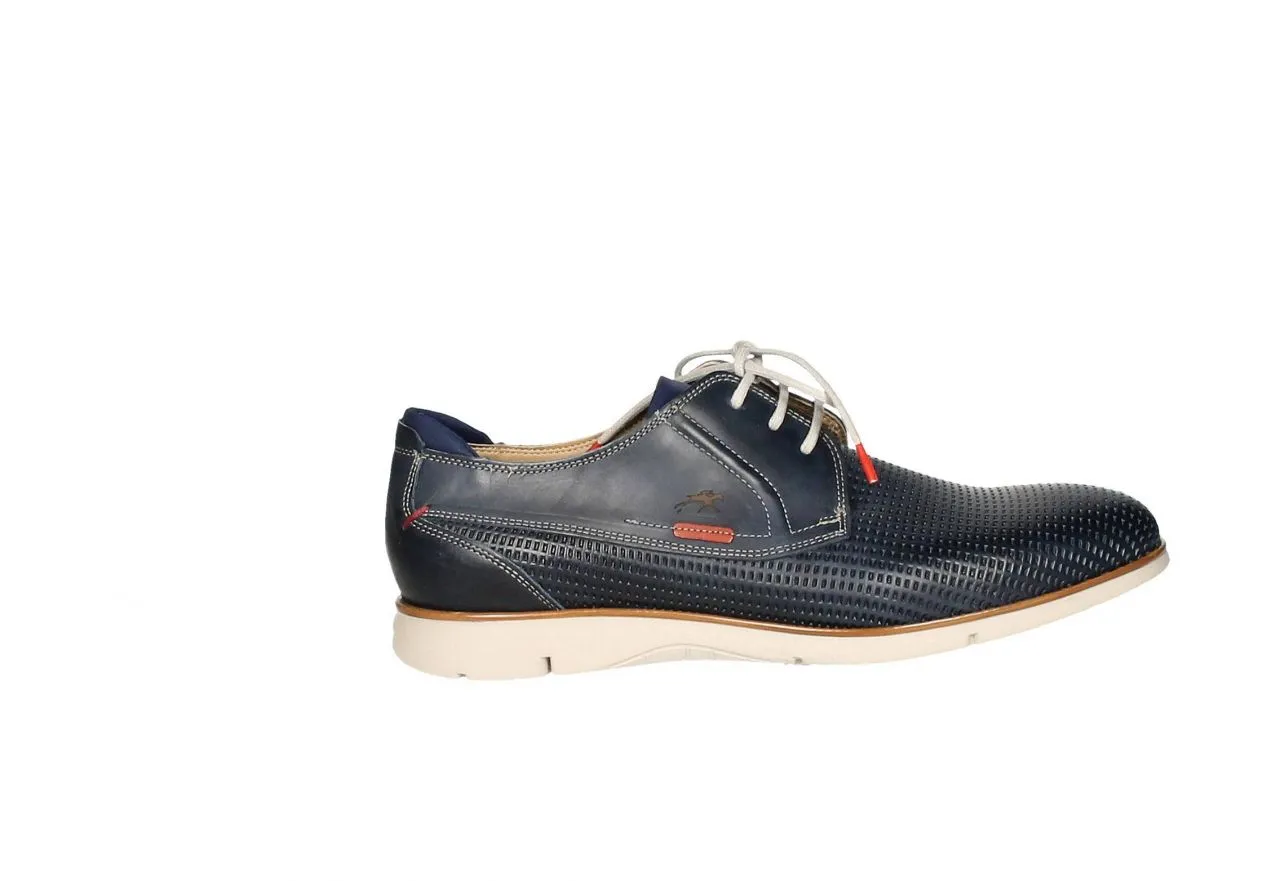 Blucher Piel Azul Pala y Lados Bajo Calados Cerco Cuero