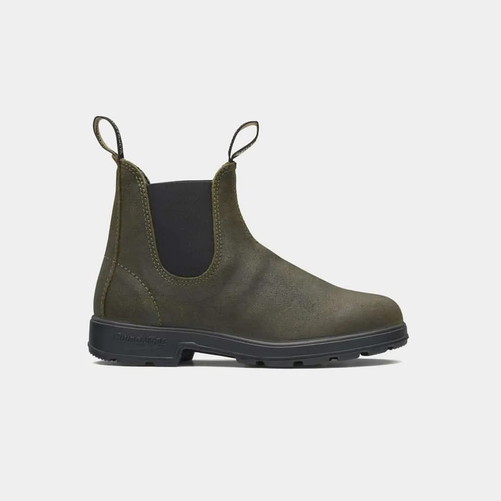 Blundstone – Botas Chelsea dark olive waxed suede #1615