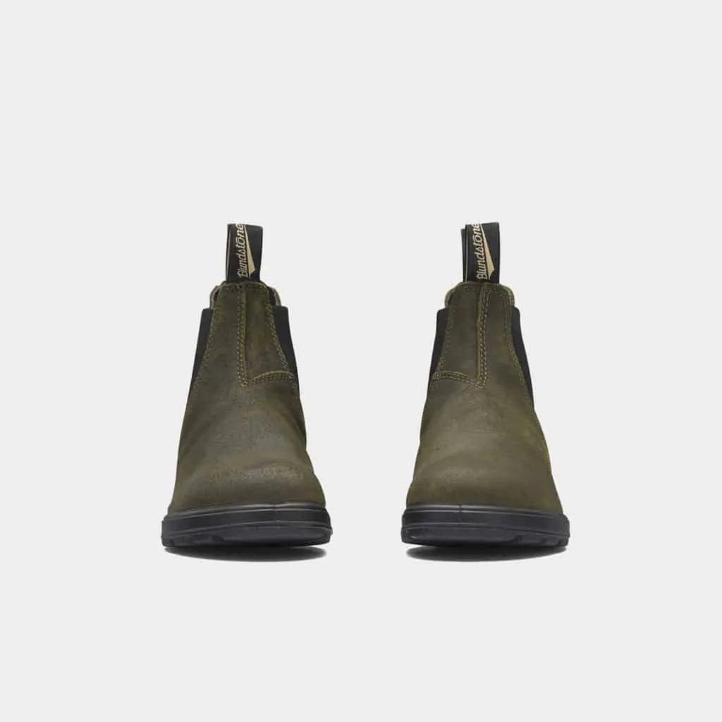 Blundstone – Botas Chelsea dark olive waxed suede #1615