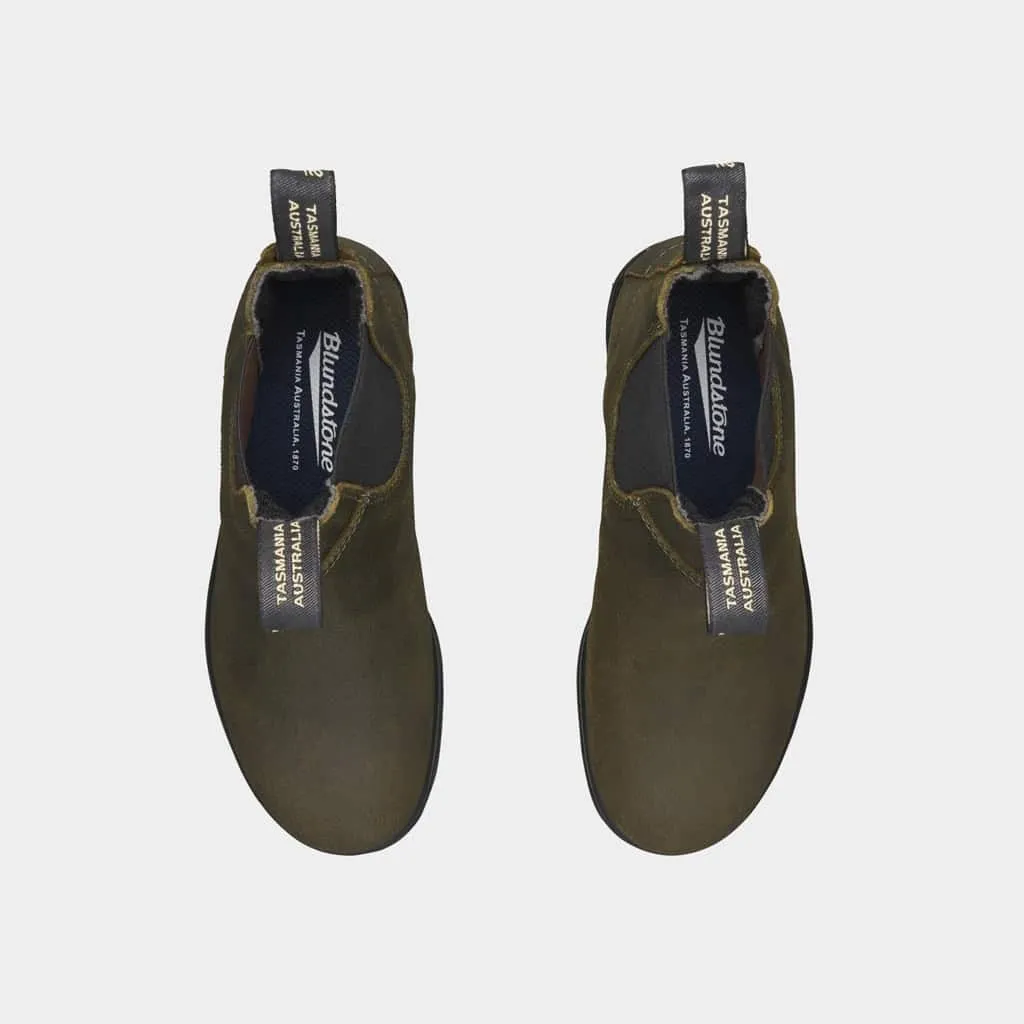 Blundstone – Botas Chelsea dark olive waxed suede #1615