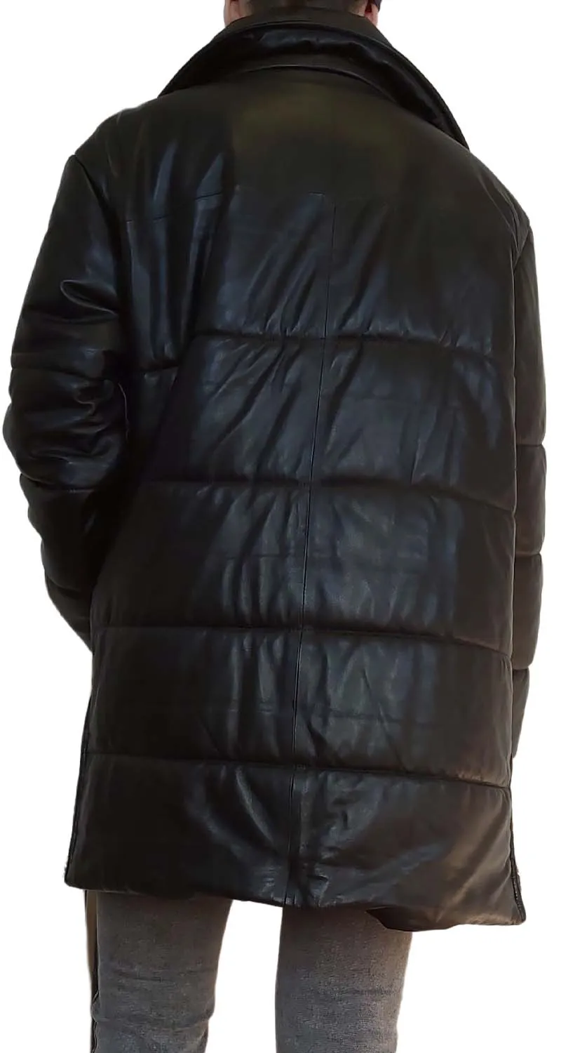 BOKEN Parca Maxi Cuero Negro