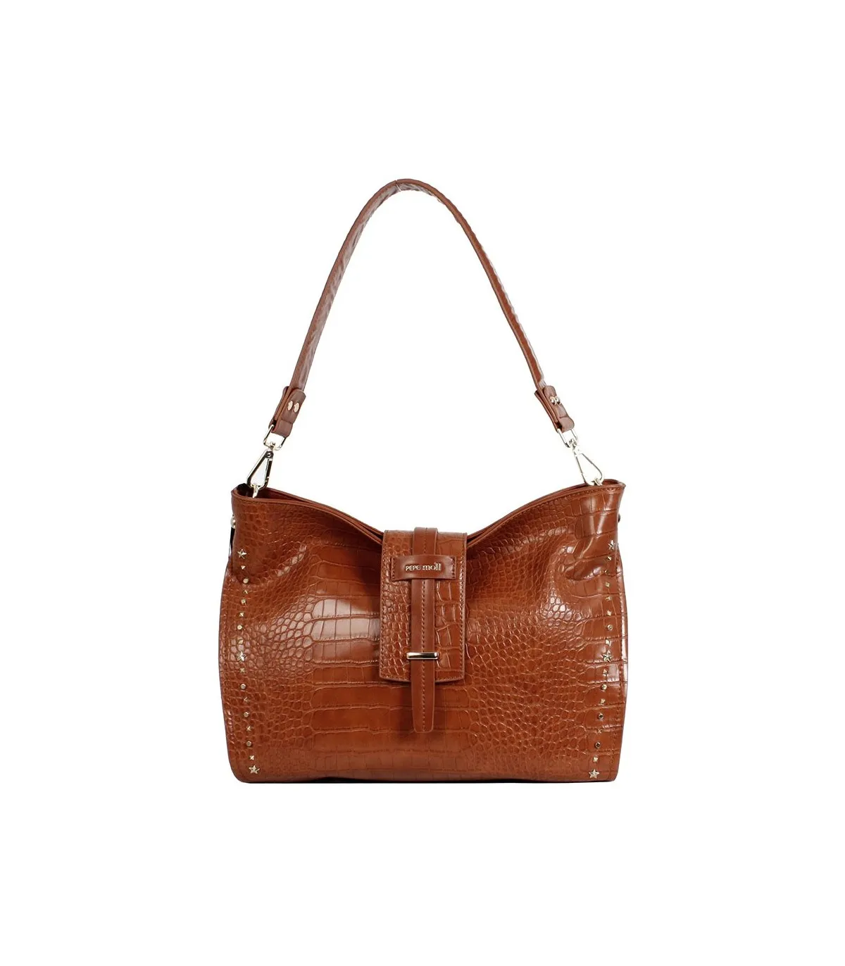 Bolso con asa en coco cuero