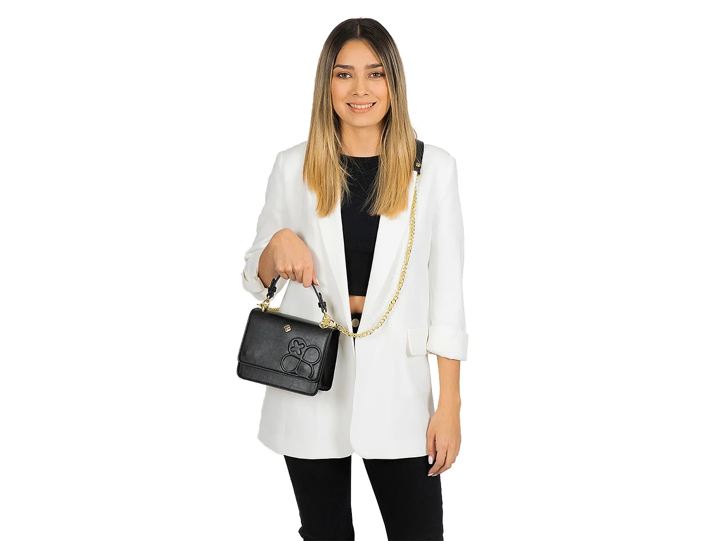 Bolso Crossbody Jaime Ibiza Ji1935 Color Negro
