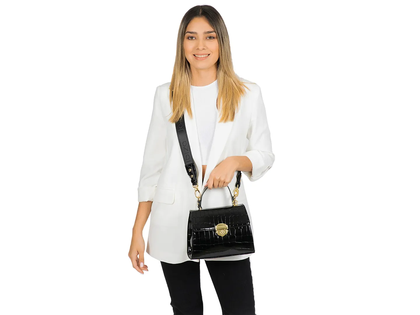 Bolso Crossbody Jaime Ibiza Ji1941 Color Negro
