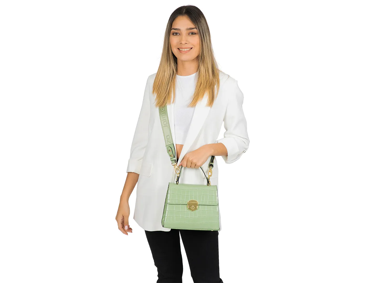 Bolso Crossbody Jaime Ibiza Ji1941 Color Verde