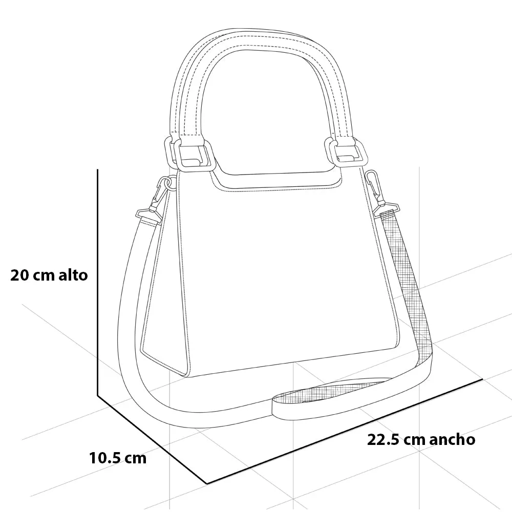 Bolso de hombro en piel color cuero para mujer