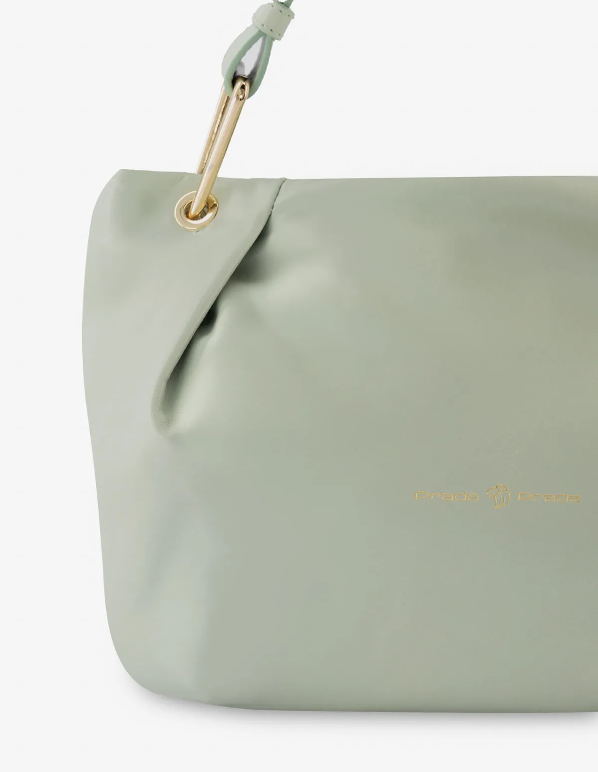 Bolso de hombro en piel verde para mujer
