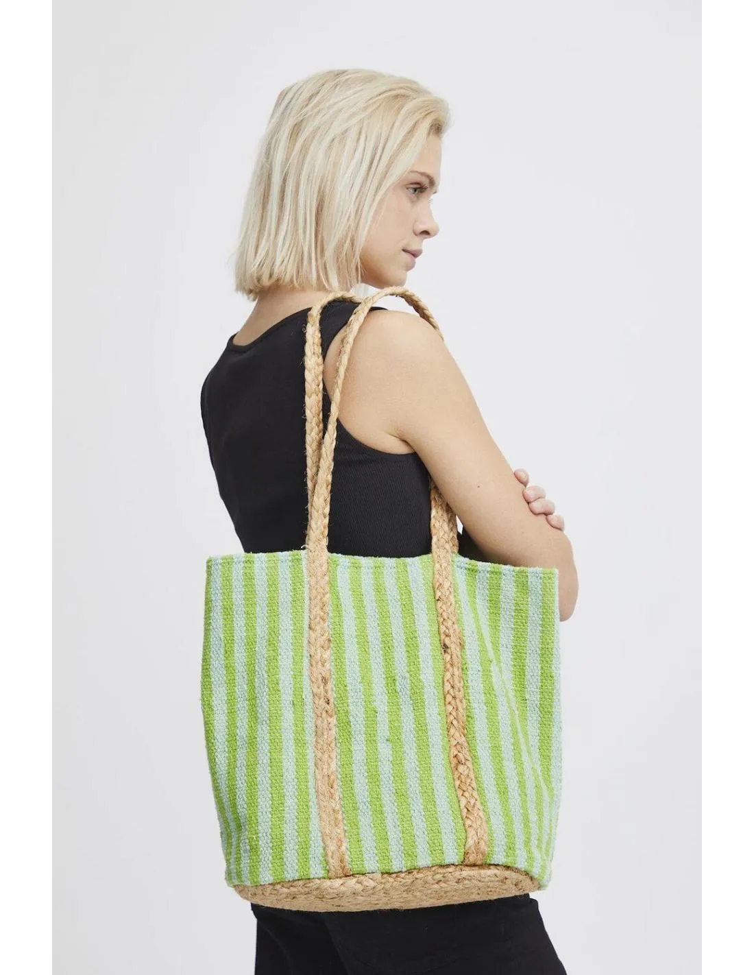 BOLSO GRANDE A RAYAS ICHI BROMMIE