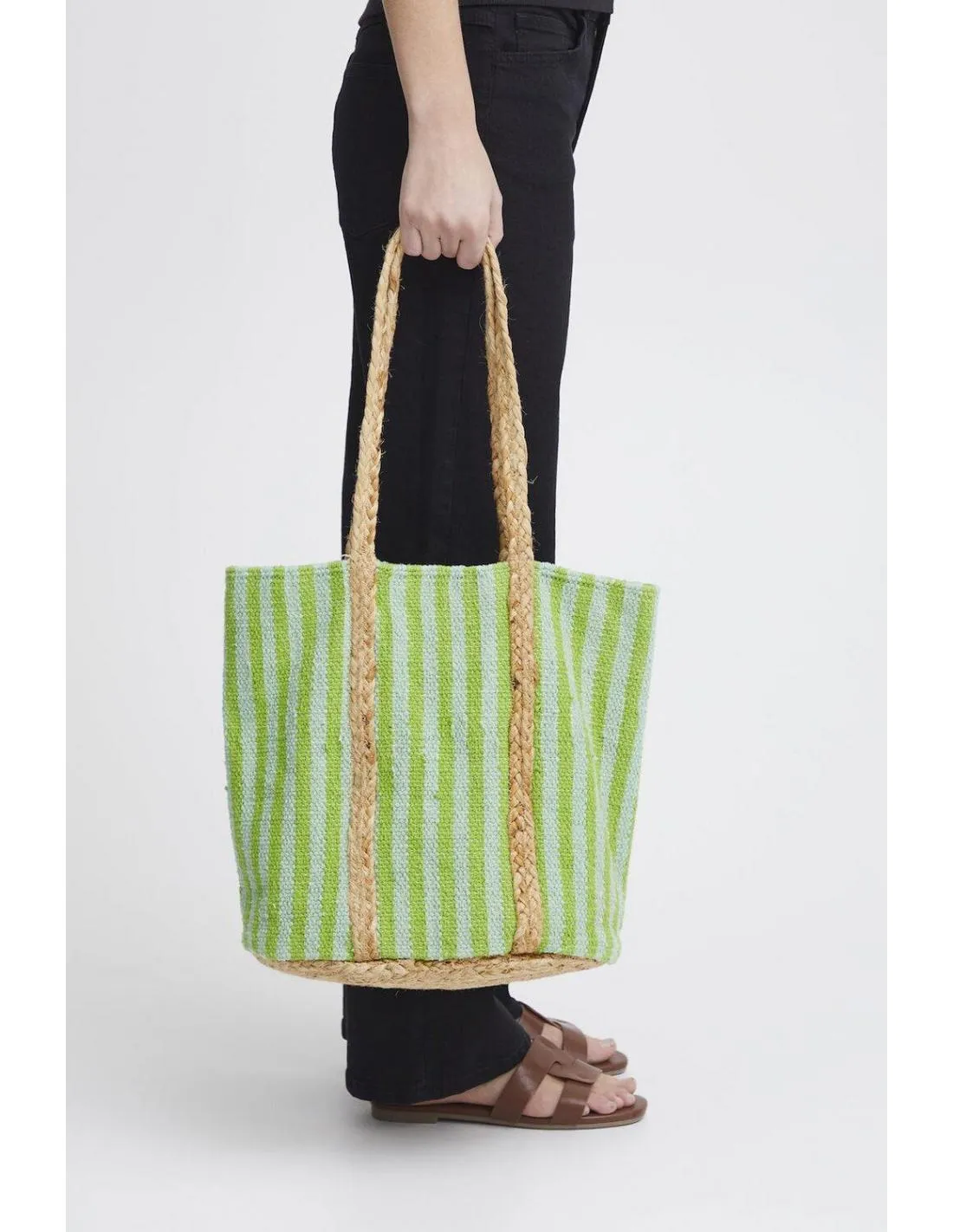BOLSO GRANDE A RAYAS ICHI BROMMIE