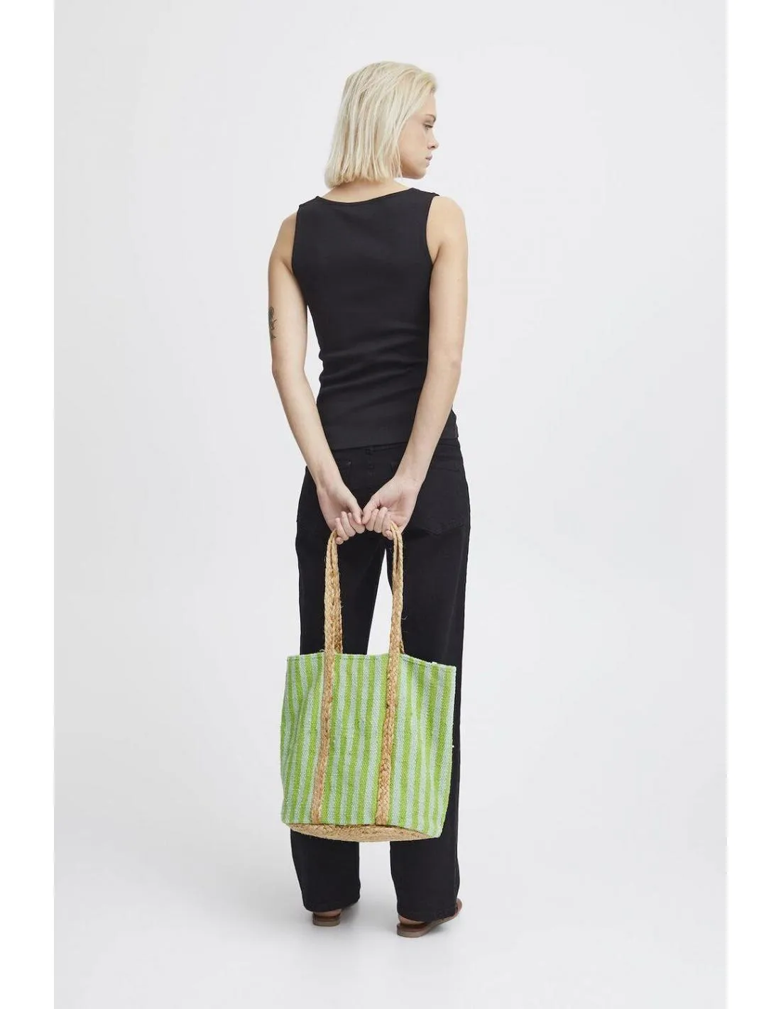 BOLSO GRANDE A RAYAS ICHI BROMMIE