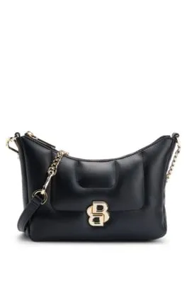 Bolso hobo guateado con monograma Double B