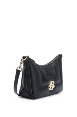 Bolso hobo guateado con monograma Double B