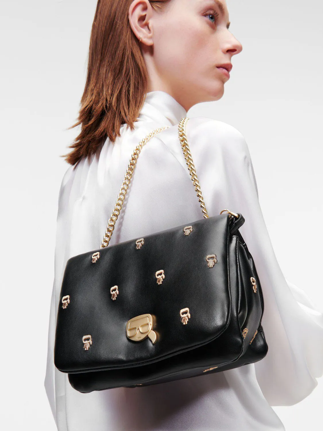 BOLSO IKONIK BORDADO PEQUEÑO KARL LAGERFELD