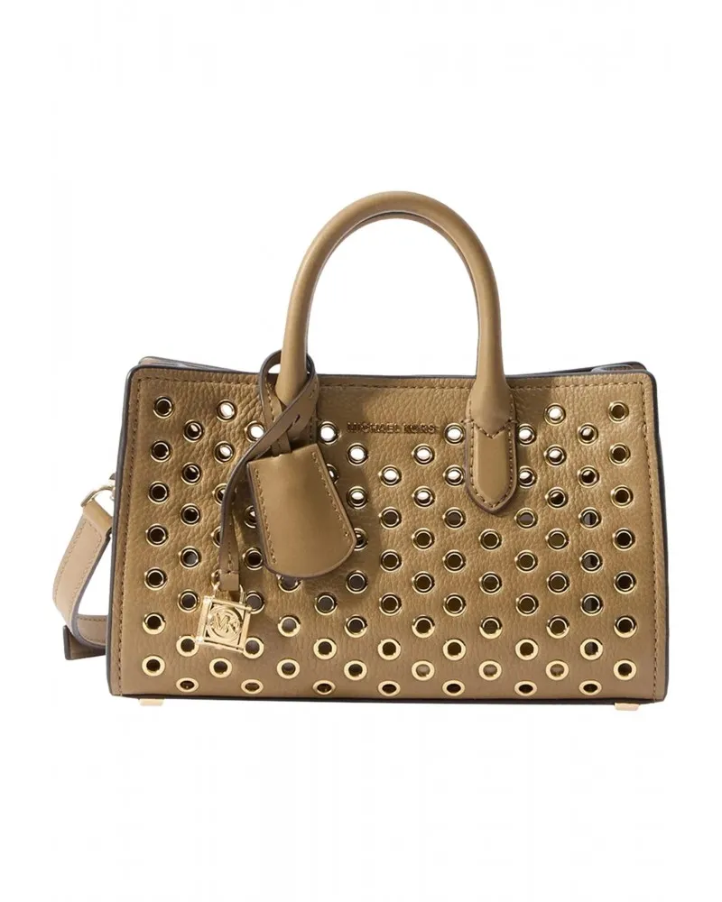 Bolso Mini MICHAEL KORS Scarlett Xbody Color Tostado con Argollas Doradas