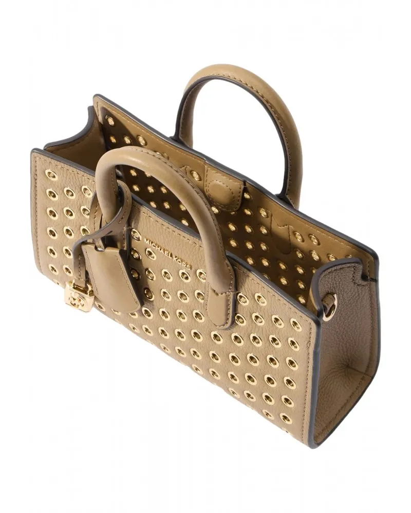 Bolso Mini MICHAEL KORS Scarlett Xbody Color Tostado con Argollas Doradas