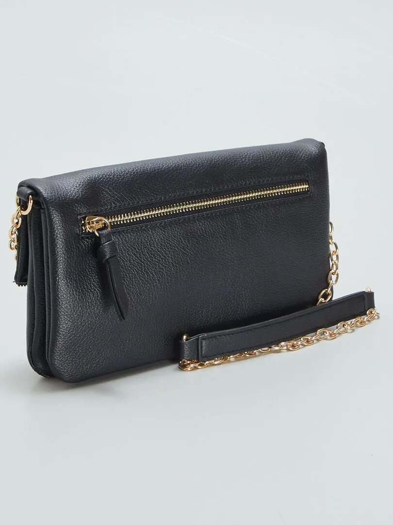BOLSO SOBRE CON CADENA BANDOLERA  NEGRO