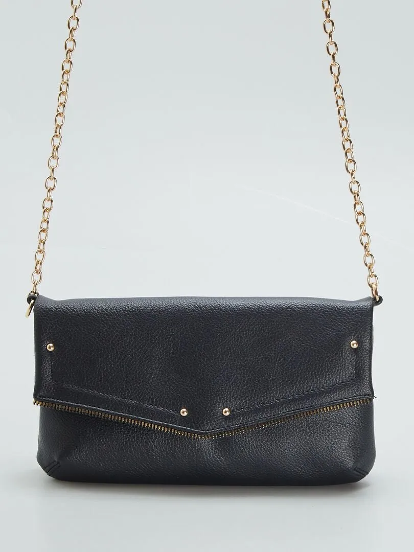 BOLSO SOBRE CON CADENA BANDOLERA  NEGRO