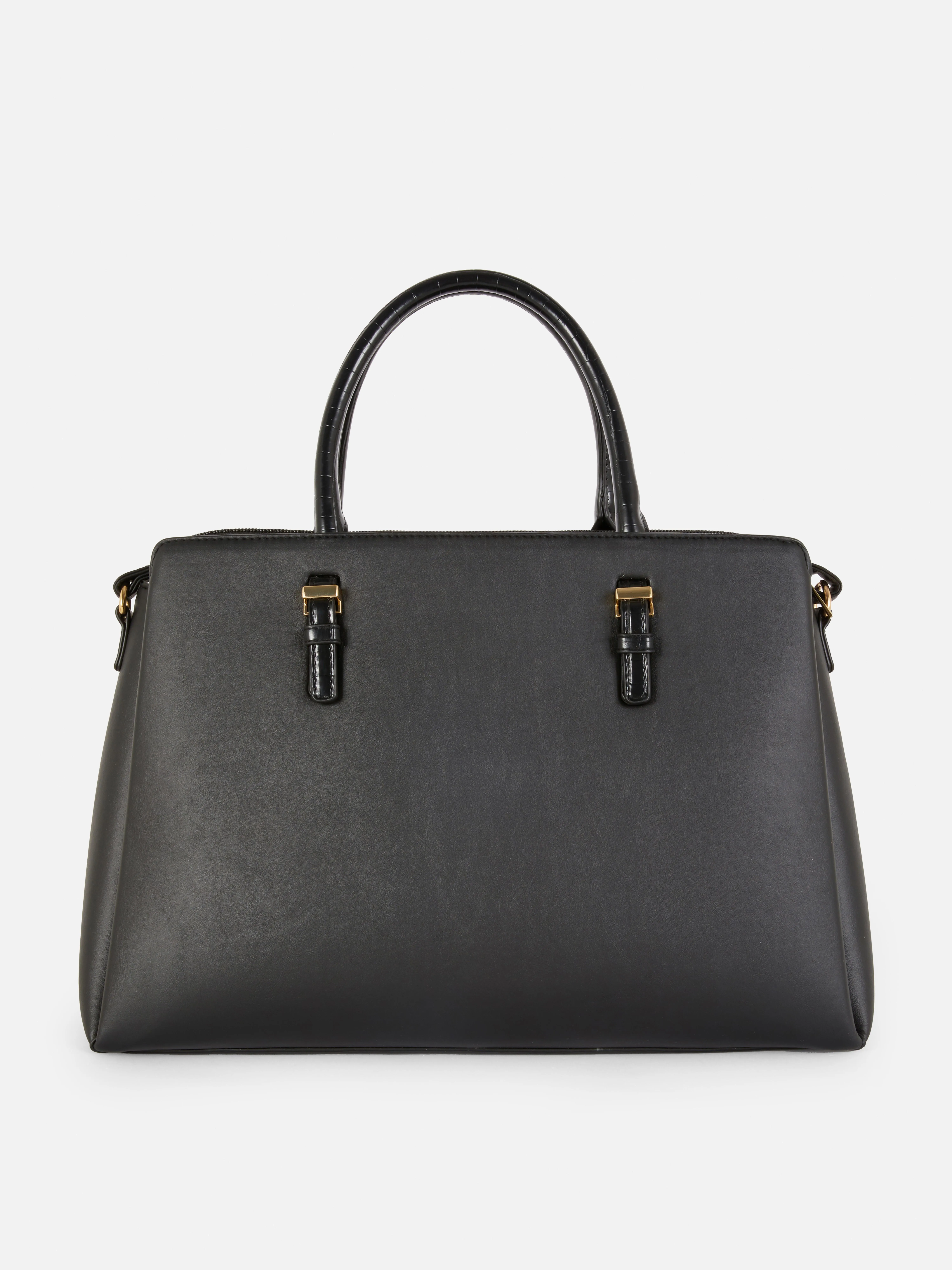 Bolso tote de mano de piel sintética extraíble