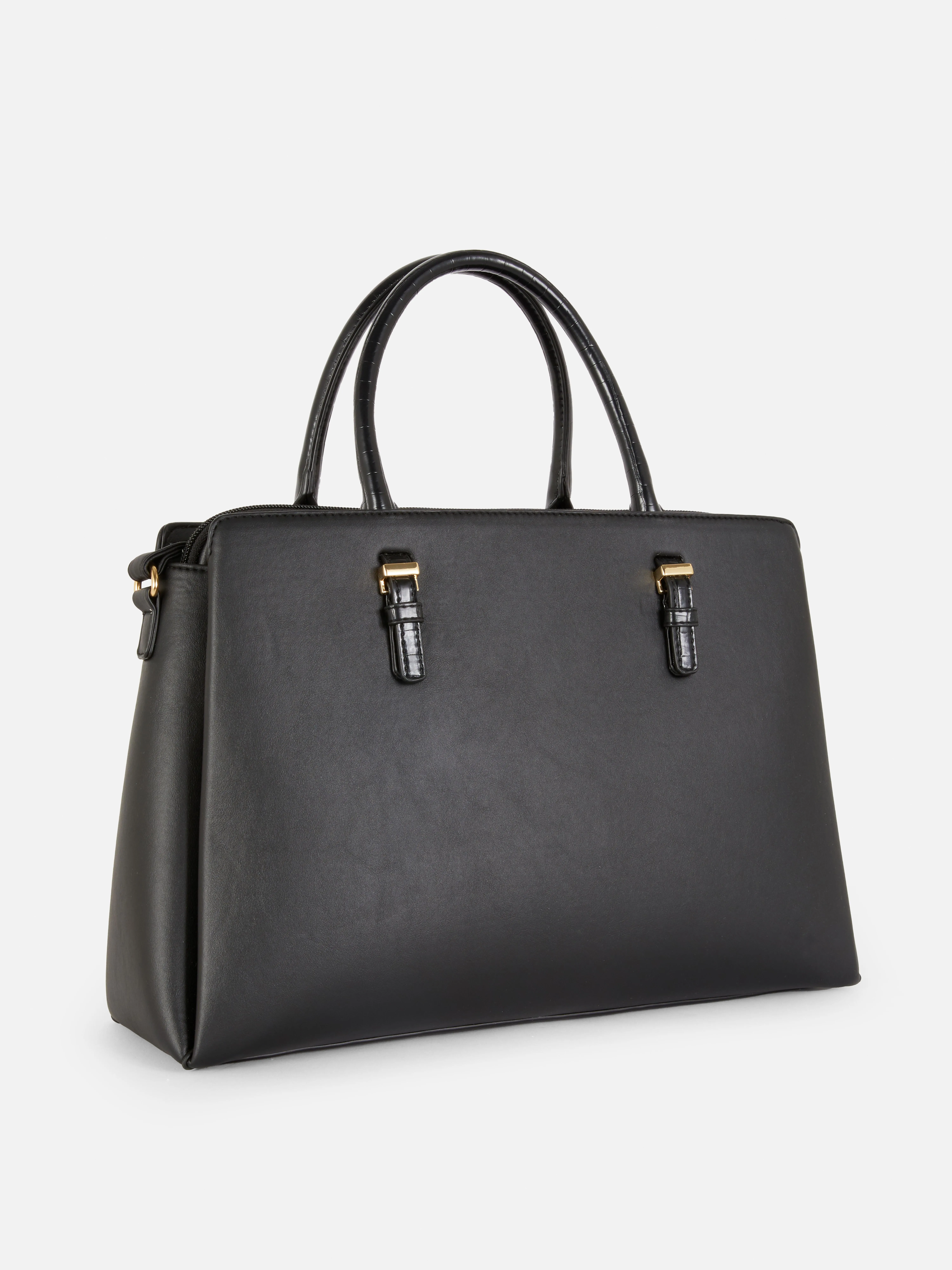 Bolso tote de mano de piel sintética extraíble