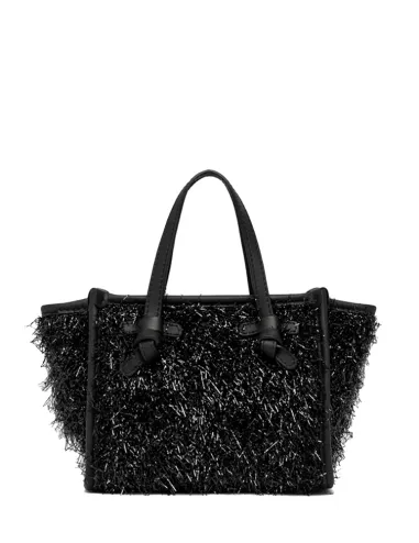 Bolso tote mini negro Frisee