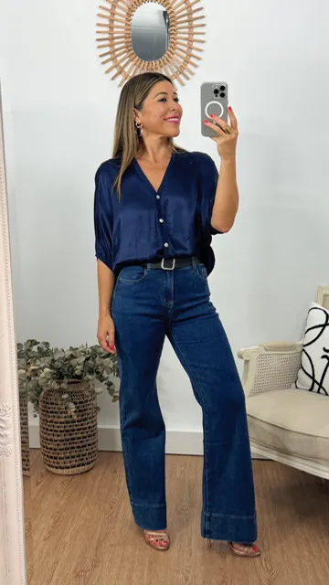 Bomber camisera marino