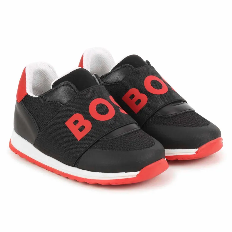 BOSS Deportivas de cuero y elástico