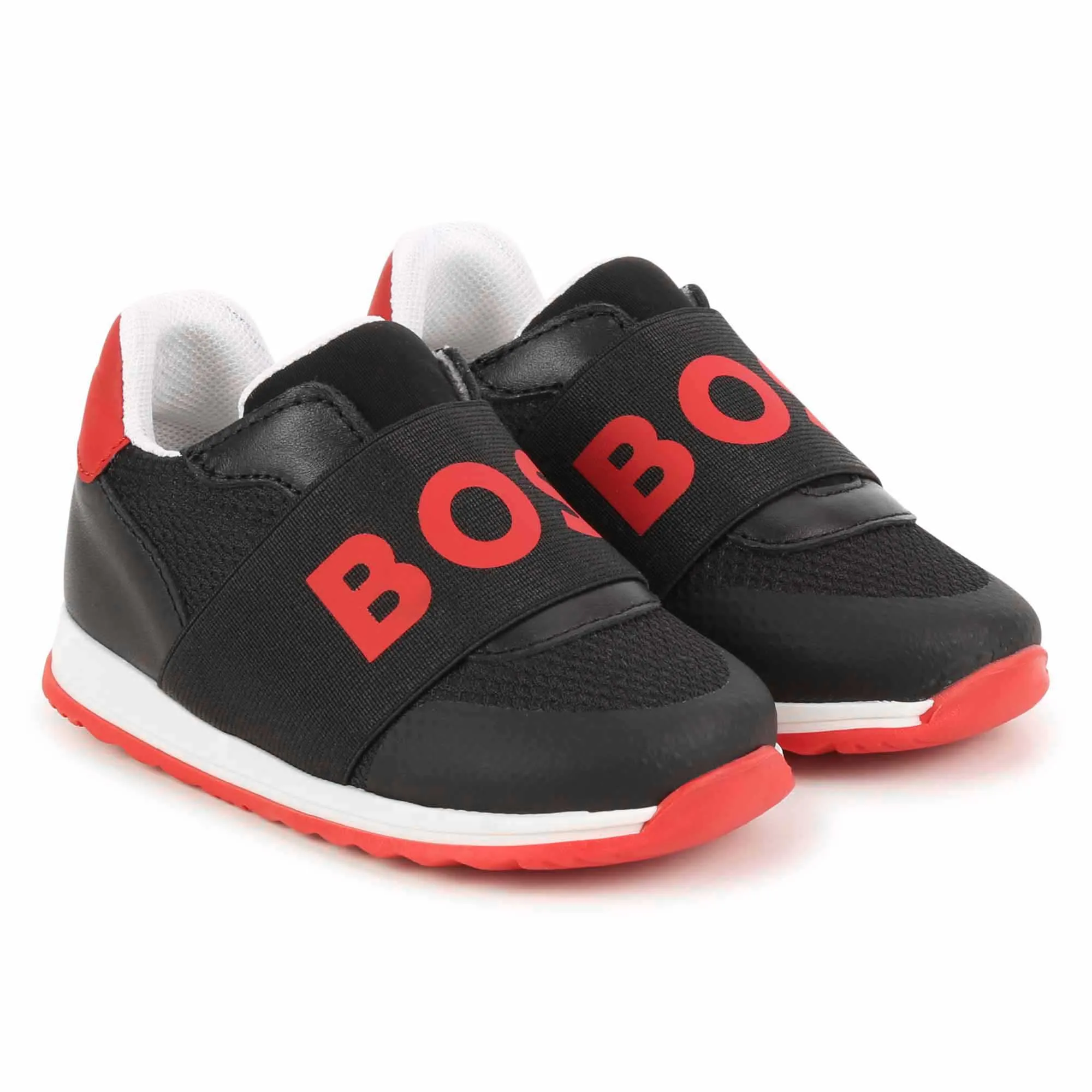 BOSS Deportivas de cuero y elástico