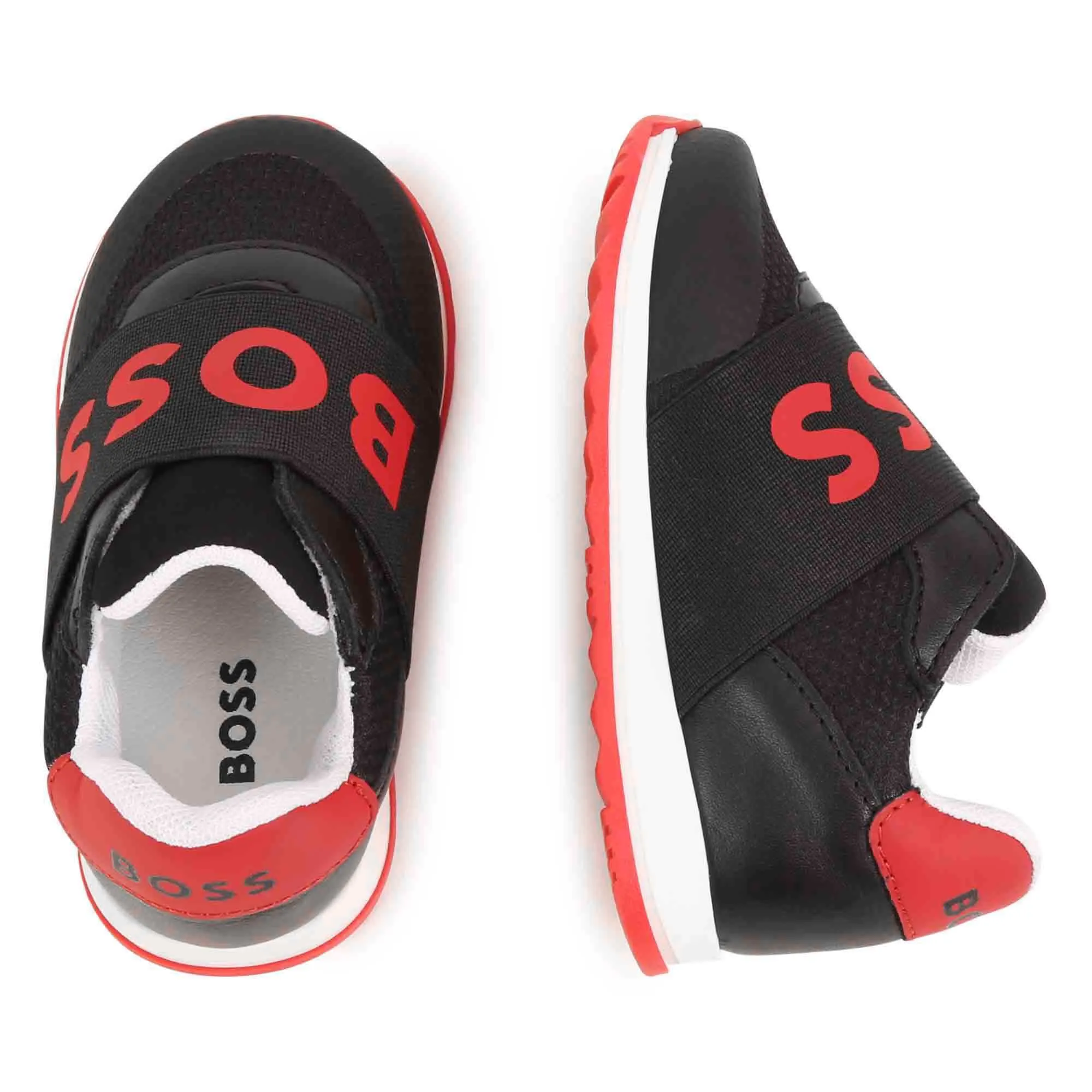 BOSS Deportivas de cuero y elástico