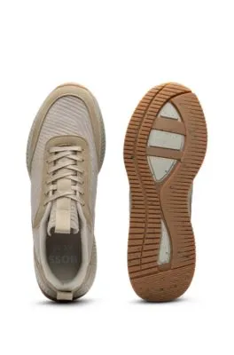 BOSS x ACBC Deportivas de diferentes materiales con detalles de logos y efecto moteado